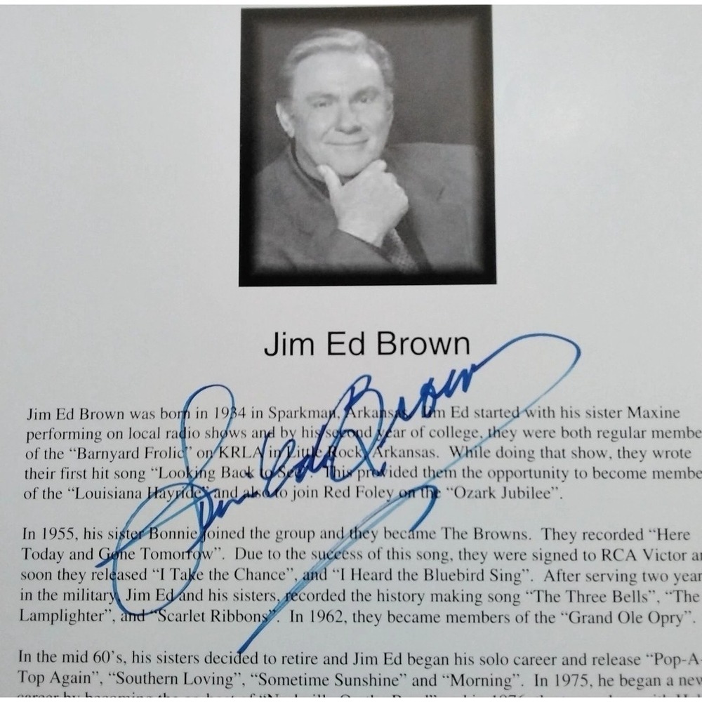 1950s Vintage Fur Coat James Hirsch Jim Ed Brown Autograph Rare Grand Ole Opry - Picture 15 of 16